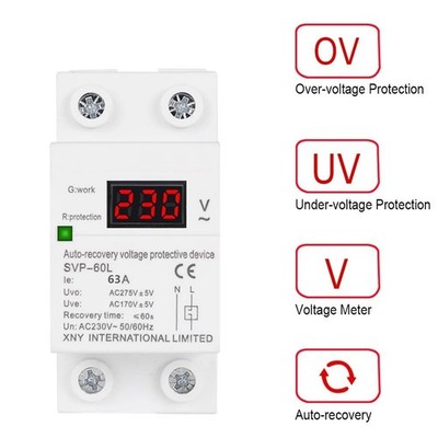 SVP-60L Haushalt AC230V 63A Auto-Recovery ��ber Unterspannungsschutzger?t