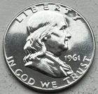 1961 Proof Franklin Half Dollar 90% Silver-INV#8830