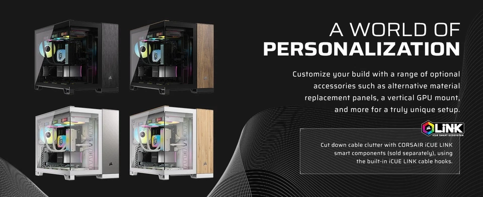 Corsair 2500X Dual Chamber Gaming Case w/ Glass Side & Front, Micro ATX, Mesh Pa - Image 4 of 4