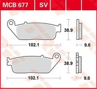 Sintermetall BremsbeläGe Sv TRW Honda Cb/Cbr/Ctx/Vt/Cbf/Cmx/Nc/Vt