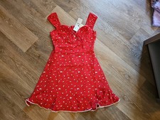 Urban Outfitters Piper Mini Dress Kiss The Sky Exclusive X Small XS RED NEW