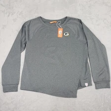 NWT Cutter & Buck Green Bay Packers Women XL Gray Long Sleeve Top Shirt Football