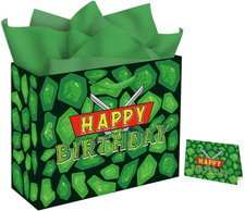 13" Large Turtle Party Supplies Gift Bag Set with Greeting Card and Tissue Paper