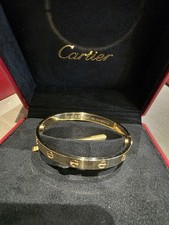 Cartier LOVE Bracelet Classic Model 18ct Yellow Gold Size 16