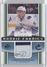 2013 SP Game Used Edition Rookie Fabrics 28/35 Jordan Schroeder #RF-SC Patch 2a6