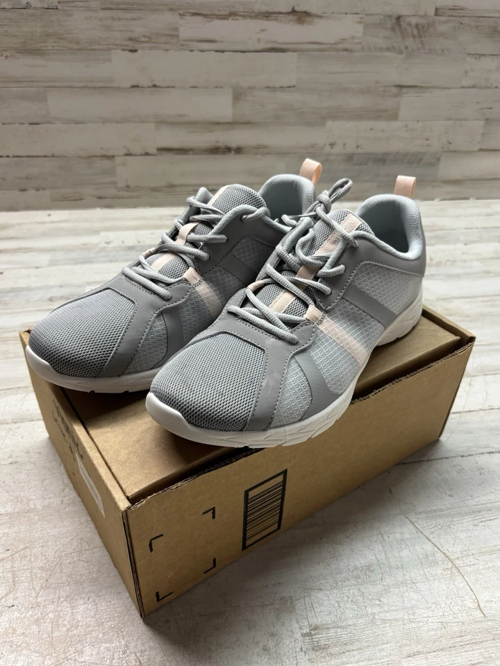 Zapatillas deportivas para mujer Vionic Radiant talla 12 gris claro rosa malla para caminar  Foto 3 de 4