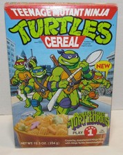 1989 Ralston Teenage Mutant Ninja Turtles Cereal Box, Turtleopolis Game, SEALED