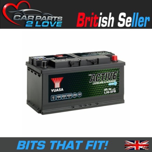Ford Transit Camper Van Leisure Battery Yuasa Active L36-EFB 100Ah EFB 850A 3YW - Image 16