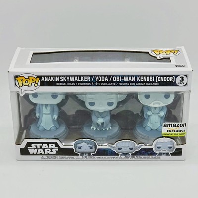 Funko Pop Star Wars Across The Galaxy Force Ghost 3 Pack, Anakin, Yoda, OBI-Wan