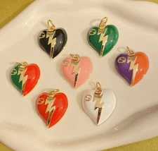 Lot Of 7 Gucci Zipper Pull Button Stamped Charms