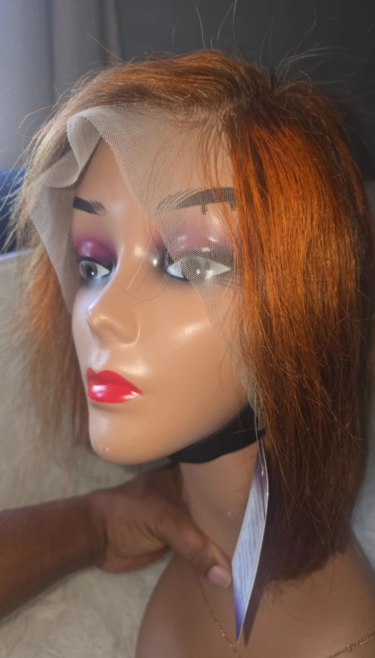 Pixie Cut Human Hair Wig Women 13x4 Frontal Lace Wig 180 Density - Image 2 of 4