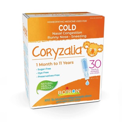 Boiron Coryzalia 30 Doses. Baby Cold Relief Drops  Sneezing Runny Nose NO TARIFF