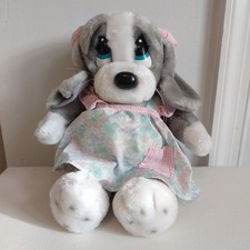 Applause Rare Sad Sam Honey Gray Whimpering Bassett Hound Dog Gardening Plush