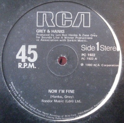 Grey And Hanks - Now I'm Fine / Love's In Command (12'', Single)