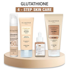 Glamveda Glutathione 4-Step Skincare Routine Combo for Radiant Skin (230g)