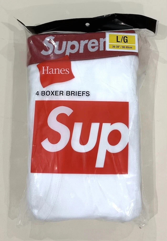 Supreme x Hanes Boxer Briefs (4 pack) black （Size S-XL） Ship Now