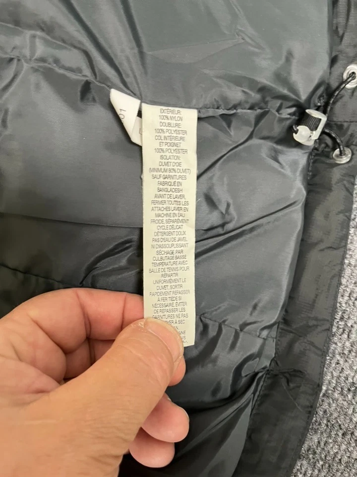 L.L .Bean Goose Down Puffer Jacket Women's Black Lightweight Full Zip Sz M - Image 4 of 4