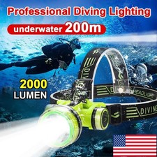 Diving Headlight Waterproof Professional Underwater Flashlight Fishing Light