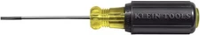 Klein Tools 612-4 Screwdriver, Made in USA, Flat 1 Count (Pack of 1), Black 