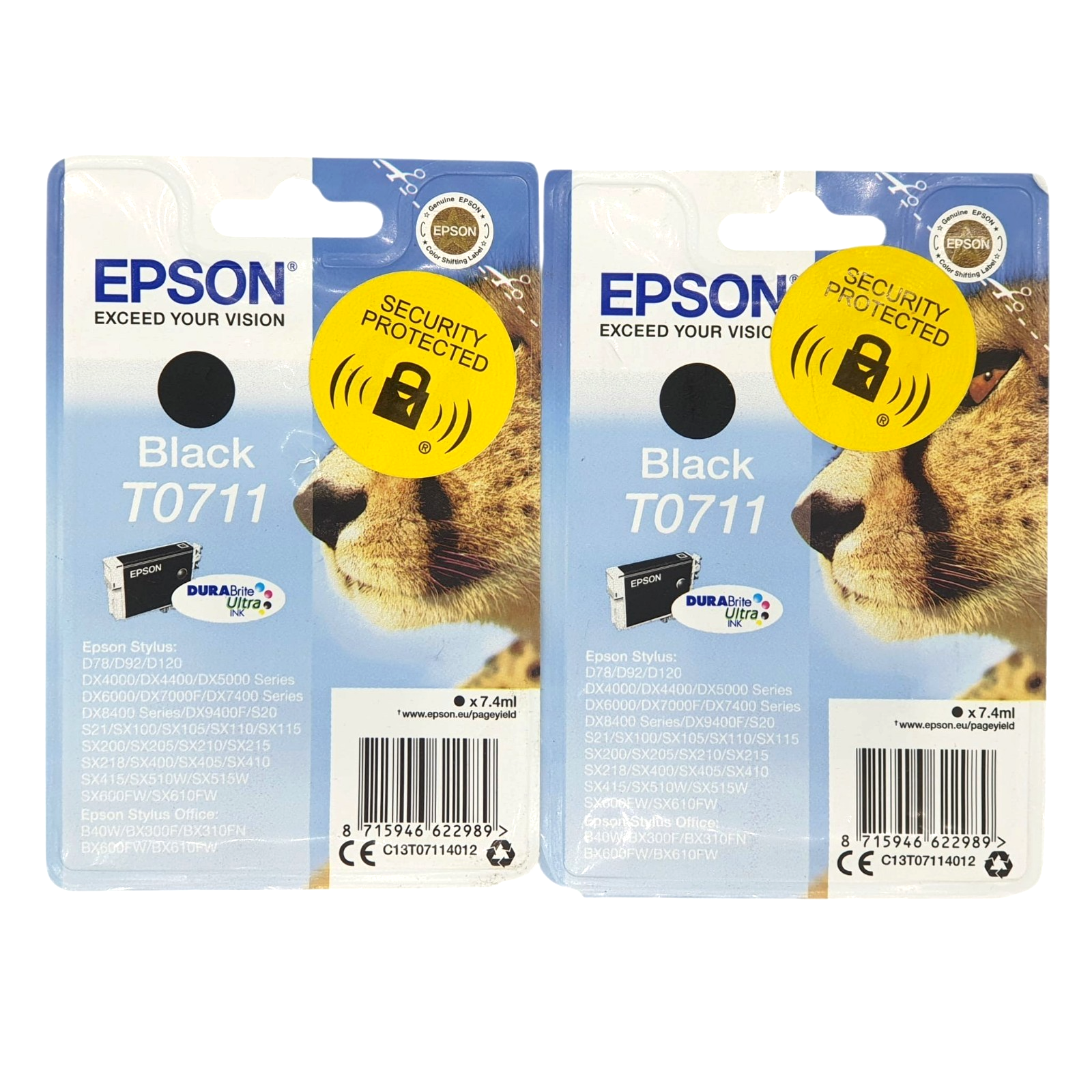 Epson Black T0711 DURABrite Ultra Ink - Black (C13T07114012) Brand New Sealed - Image 13