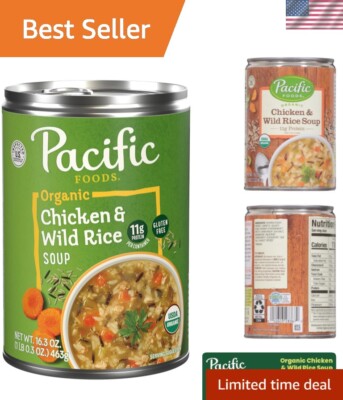 Nourishing Organic Chicken and Wild Rice Soup, Gluten-Free - 6-Pack of 16.3 oz