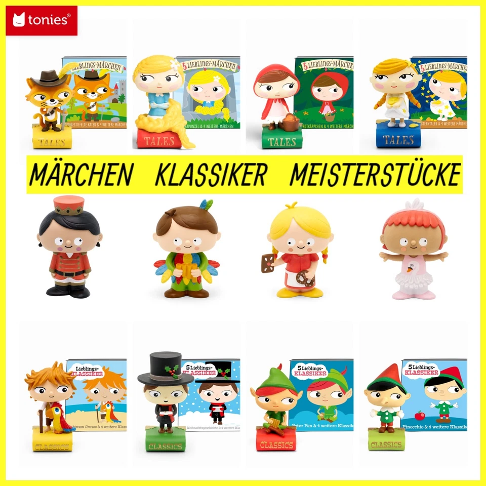 TONIES ~ LIEBLINGS-MEISTERSTÜCKE / KLASSIKER / MÄRCHEN TONIE-FIGUREN TONIEBOX