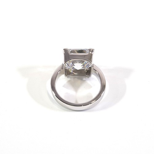 Princess Cut 9,50ct Diamant Ehering Solitär simulierter Diamantring silber - Bild 5 von 10