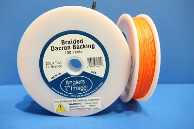 Backing 100yds = 91 Meter Wapsi USA Tragkraft 20lb FLUO ORANGE