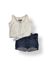 DL 1961 Girls Blue jean short set Icicles