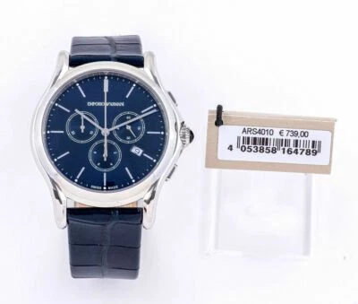 MONTRE Homme EMPORIO ARMANI Chrono avec Date. Cadran Bleu. 739,00€ Neuve - Photo 1/4