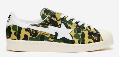 Men's Adidas BAPE x Superstar 80s 'ABC Camo' Everyday Sneakers GZ8981 | eBay