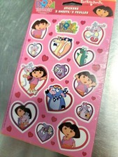 2002 Dora the Explorer Valentines Day 2 Sticker Sheets SEALED