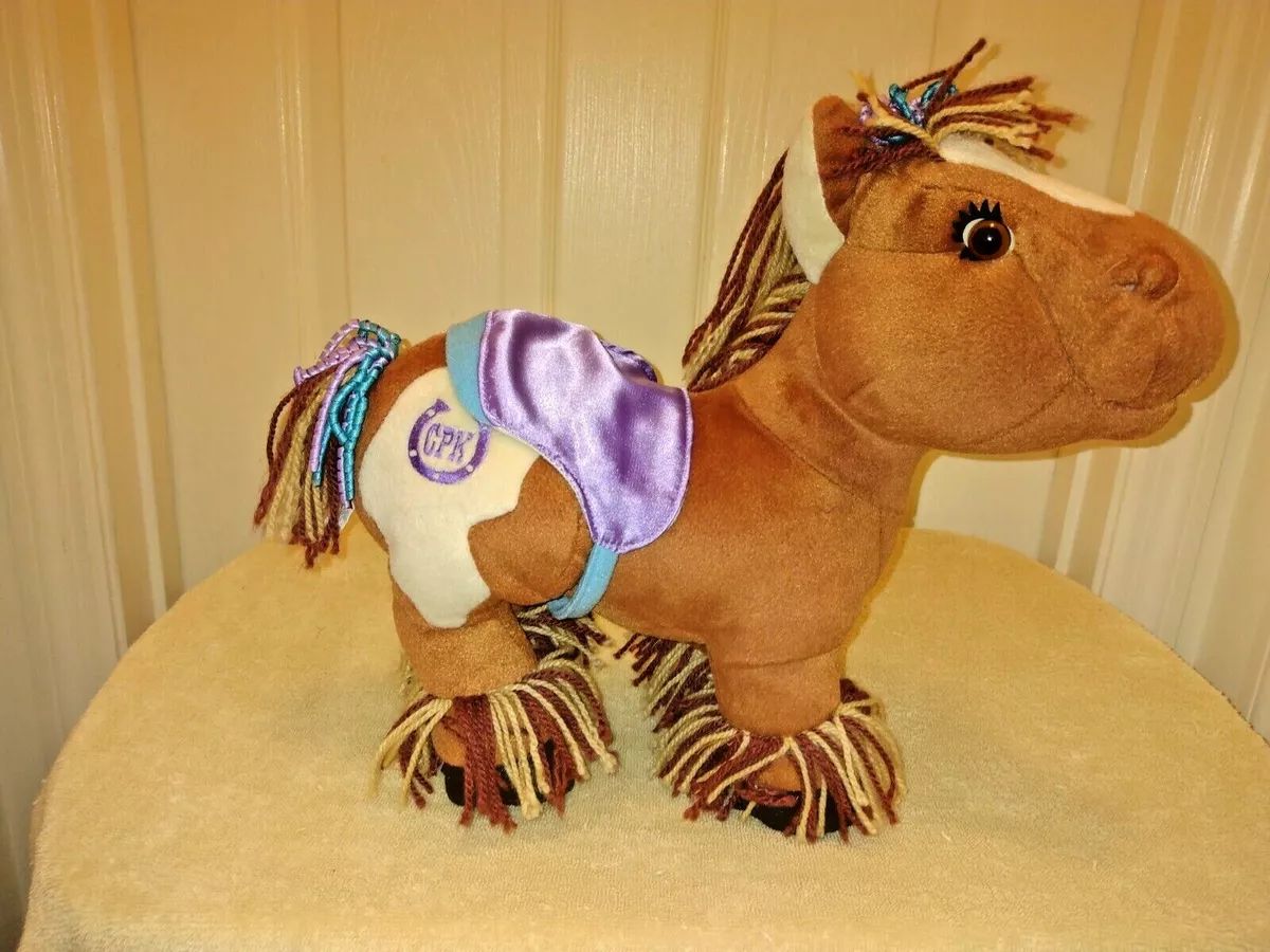 CPK CABBAGE PATCH KIDS Brown Plush Horse Tan 13