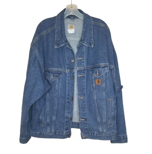 Men's Carhartt Denim Jean Jacket XL 