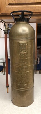 Vintage Brass Fire Extinguisher ALFCO  3S1 1900 s Empty