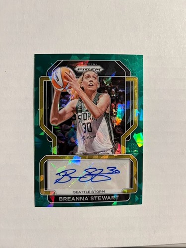 Breanna Stewart [Green Ice] #SG-BST 2022 Panini Prizm WNBA Signatures card