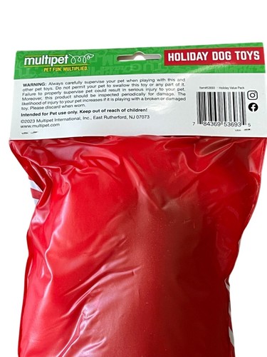 Calza Natalizia Giocattoli per Cani Vacanze Confezione Valore By Multipet Nuova con etichette - Foto 3 di 6
