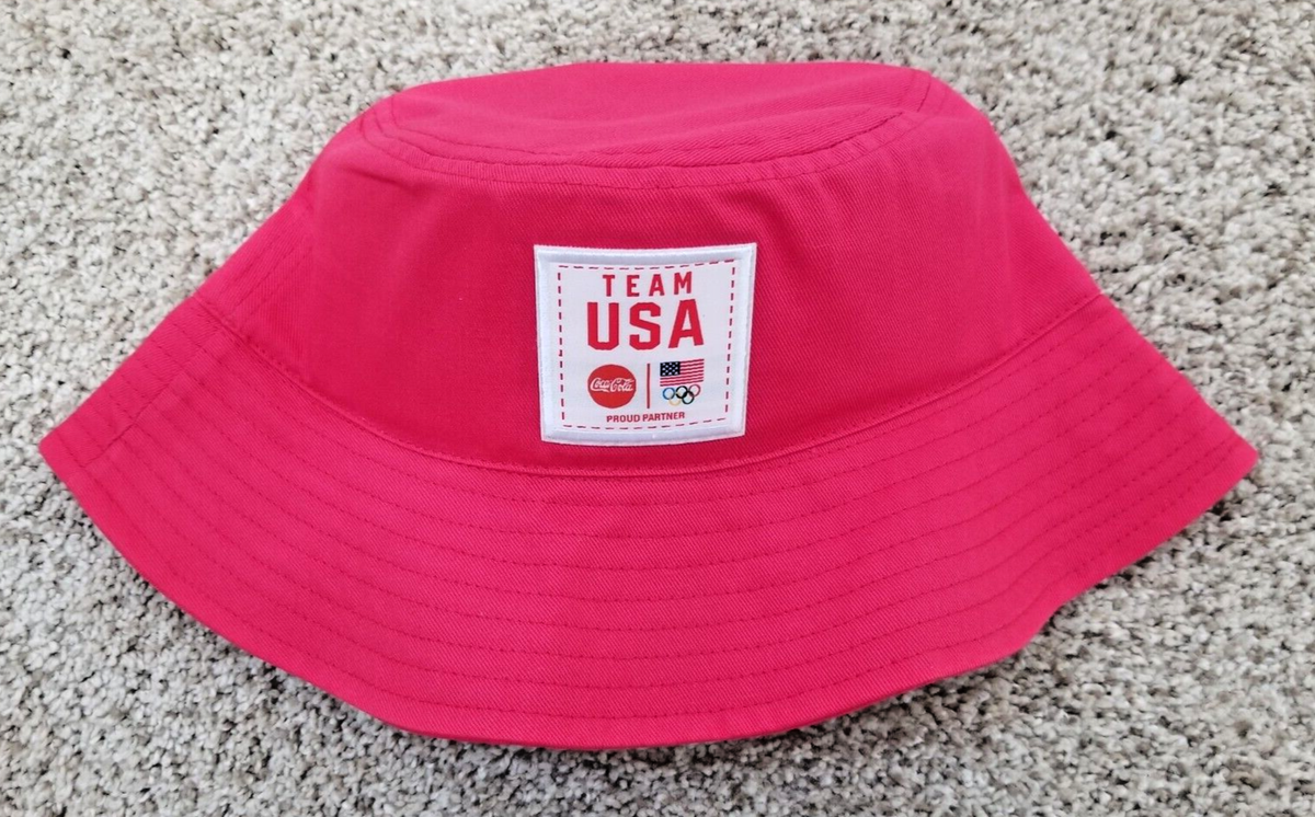 NEW COCA-COLA TEAM USA OLYMPICS RED 100% COTTON OLYMPIC 