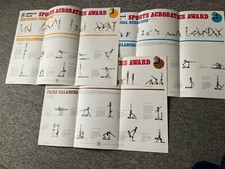 Vintage British Gymnastics MIDLAND BANK SPORTS ACROBATICS AWARDS WALL CHARTS