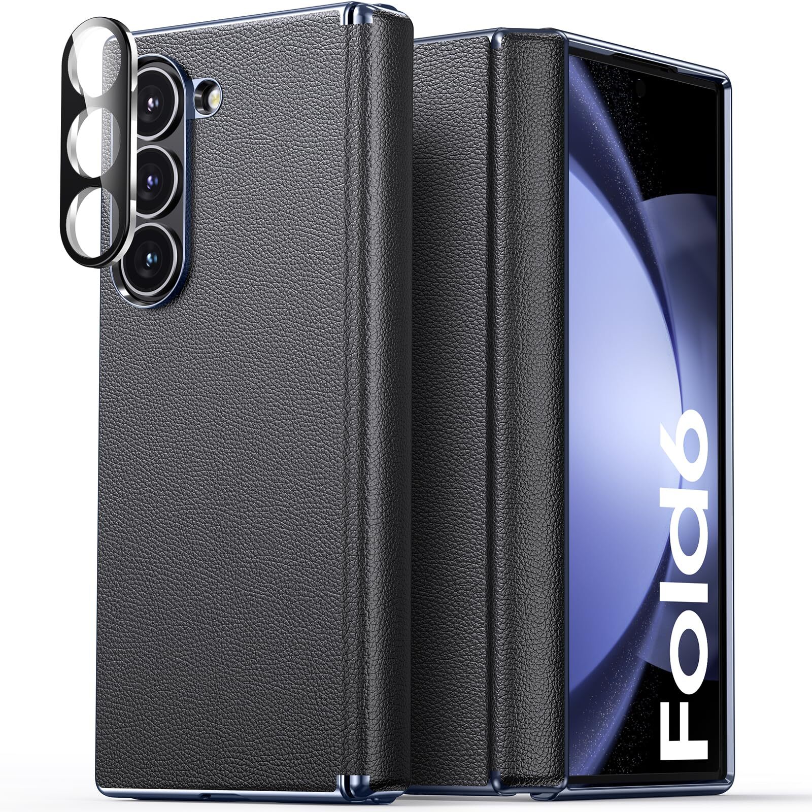 JUESHITUO Case for Samsung Galaxy Z Fold 6 Magnetic Hinge Protection Metallic...-image