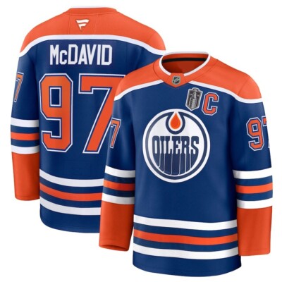 NEW! Stitched Connor McDavid #97 Edmonton Oiler 2025 Champs Name & Number Player