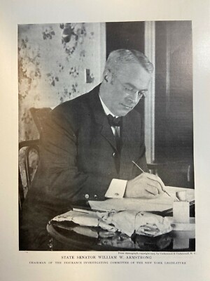 1906 Vintage Magazine Illustration William W. Armstrong New York Senator