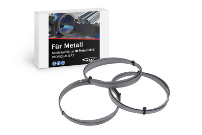 3er SET Bi-Metall Bandsägeblatt 1330 x 13 x 0,65 mm 8/12 ZpZ z.B. Optimum SP 11