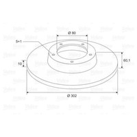 Valeo 2X Bremsscheibe Hinten Ø302 Mm FüR Mitsubishi ASX Ga_W_ 2.0I Outlander II