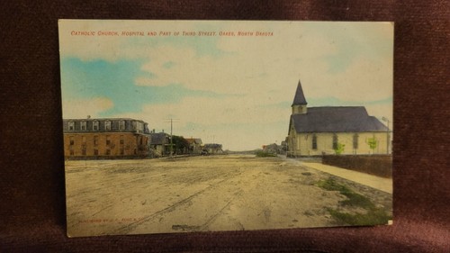 Cartolina d'epoca Querce, North Dakota. Tenuta #5