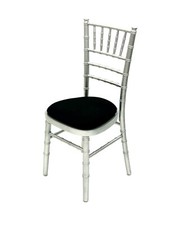 Silver Party chairs, Silver Chiavari Chairs, Silver Wooden Stacking Chairs X4