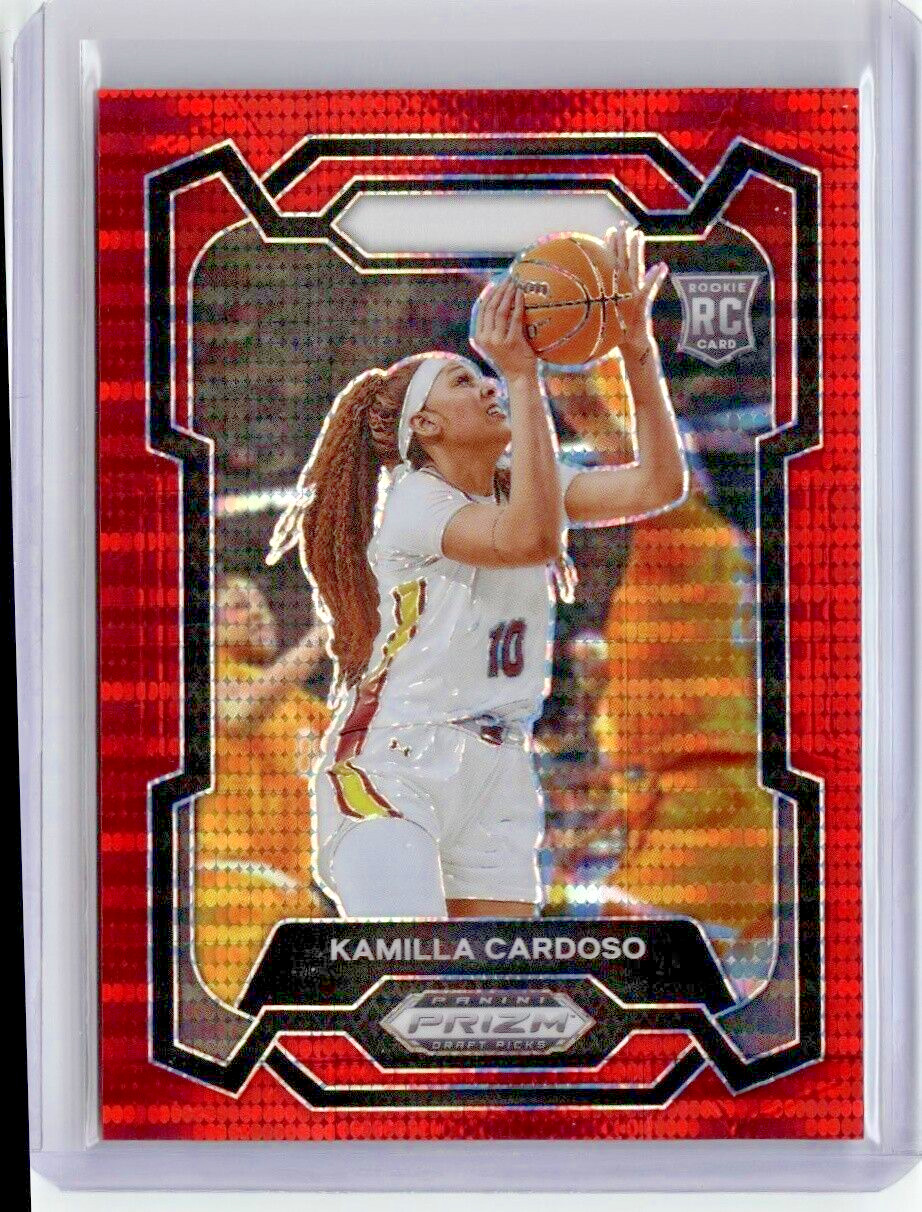 KAMILLA CARDOSO 2024-25 Panini Prizm Draft RED PULSAR RC 064/299 Sky #59