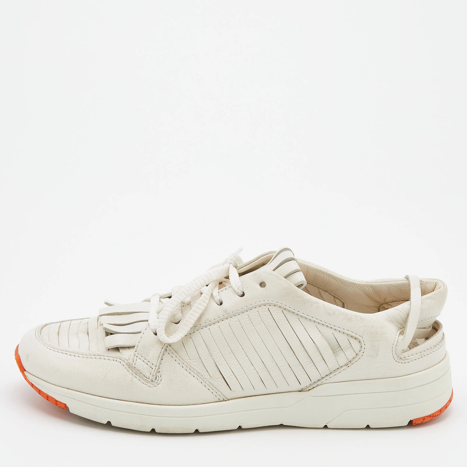 Baskets basses en cuir blanc gland Gucci taille 36,5