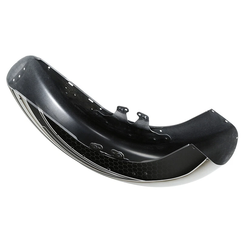 Guardabarros delantero para Harley Electra Tri Glide FLHT 14-25 plateado/negro panal desvanecido Foto 4 de 4