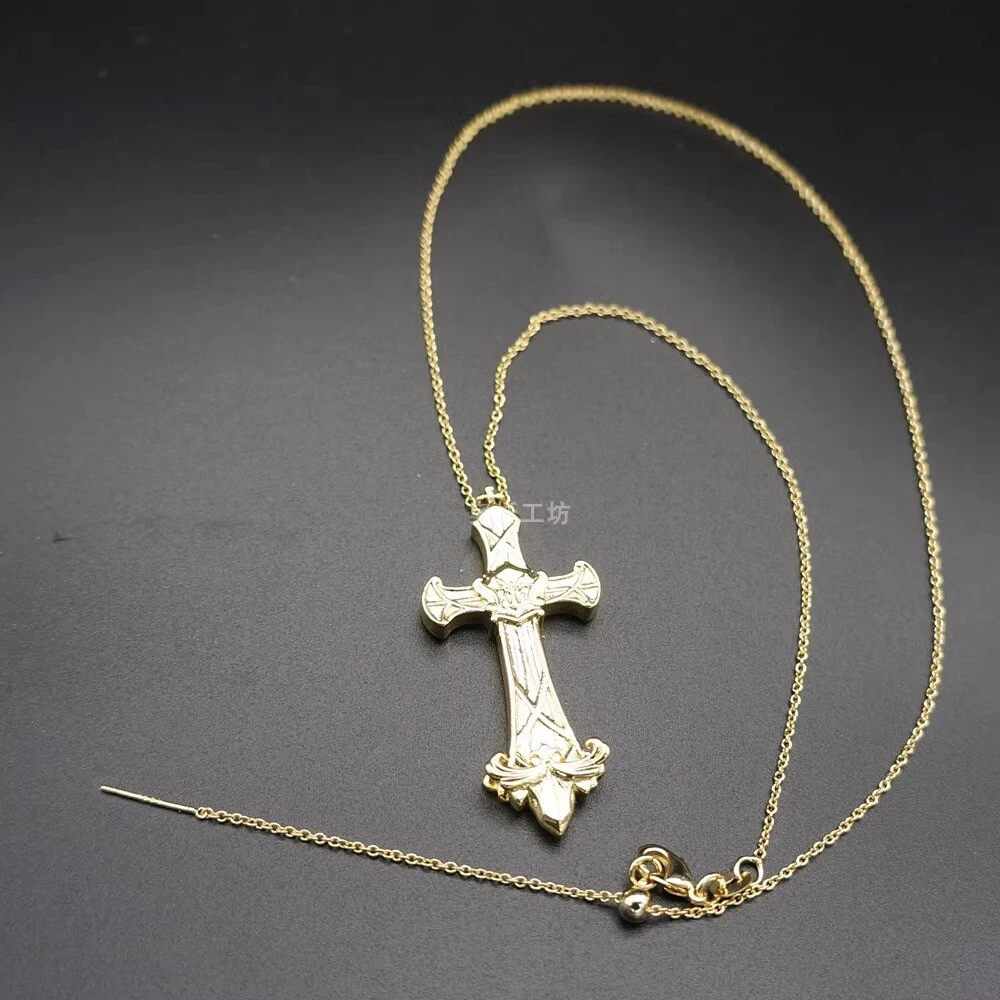 Gold cross shop necklace ebay